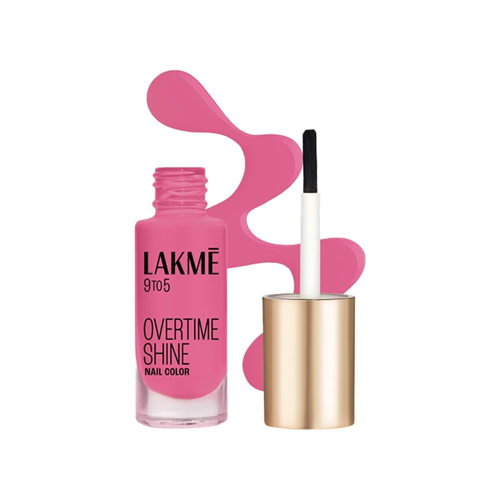 Lakme 9To5 Primer + Gloss Pink Pace Nail Paint (Pink Pace) : 6 ml