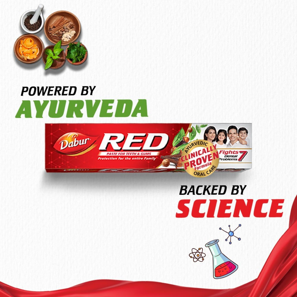 Dabur Red Herbal Toothpaste - Family Saver Pack : 500 g