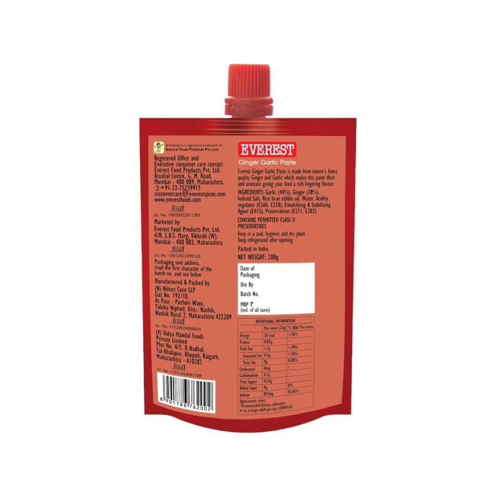 Everest Ginger Garlic Paste : 200 g