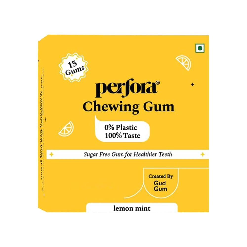 Perfora Plastic Free Lemon Mint Chewing Gum : 21 g