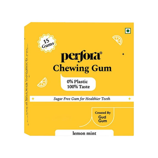 Perfora Plastic Free Lemon Mint Chewing Gum : 21 g