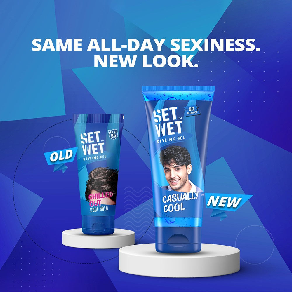 Set Wet Casually Cool Styling Hair Gel : 100 g