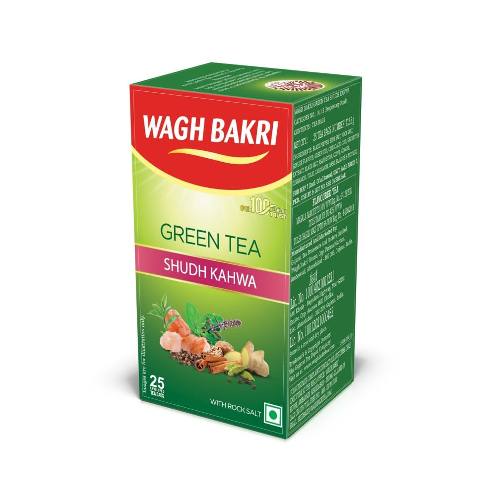 Wagh Bakri Sudh Kahwa Green Tea : 25 bags x 2.5 g