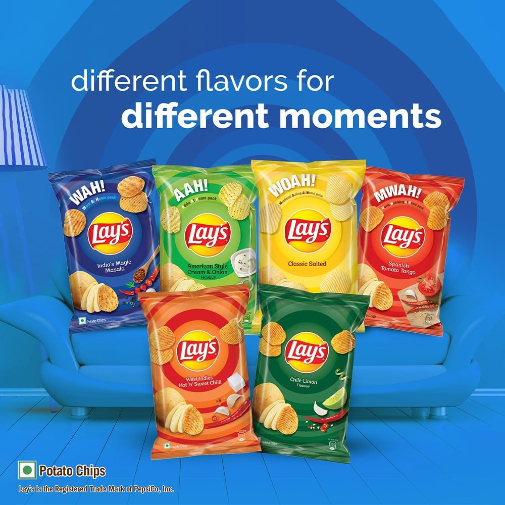 Lay's India's Magic Masala Potato Chips (143 g) - Pack of 3 : 3 x 143 g