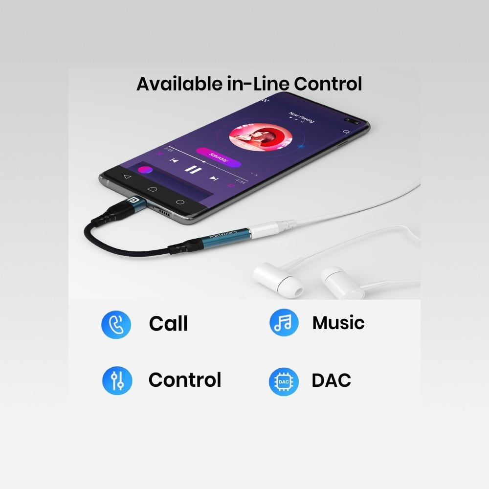 Portronics iKonnect C Pro Type C to 3.5 mm Audio Jack OTG Converter (Black) : 1 unit