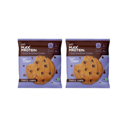 RiteBite Max Protein Choco Chips Cookies - Pack of 2 : 2 x 55 g