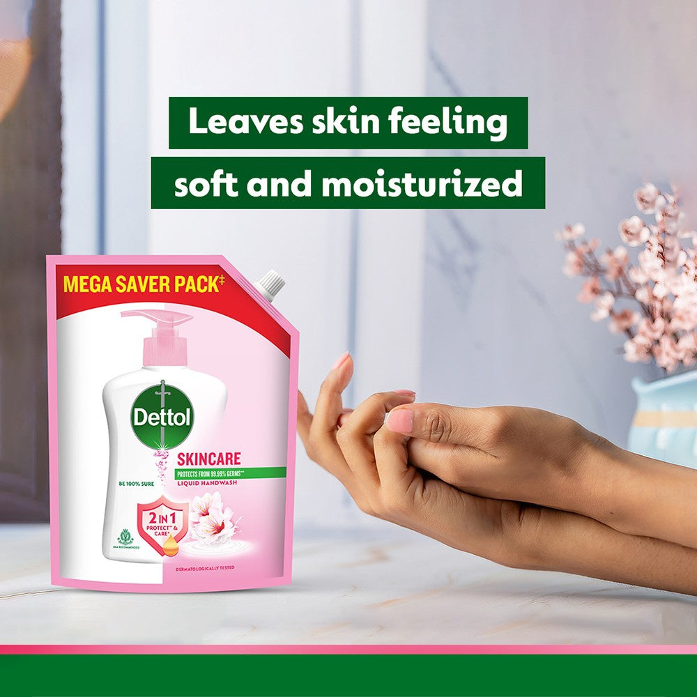 Dettol Liquid Hand Wash Refill Pouch - Moisturizing Skincare : 1.35 ltr