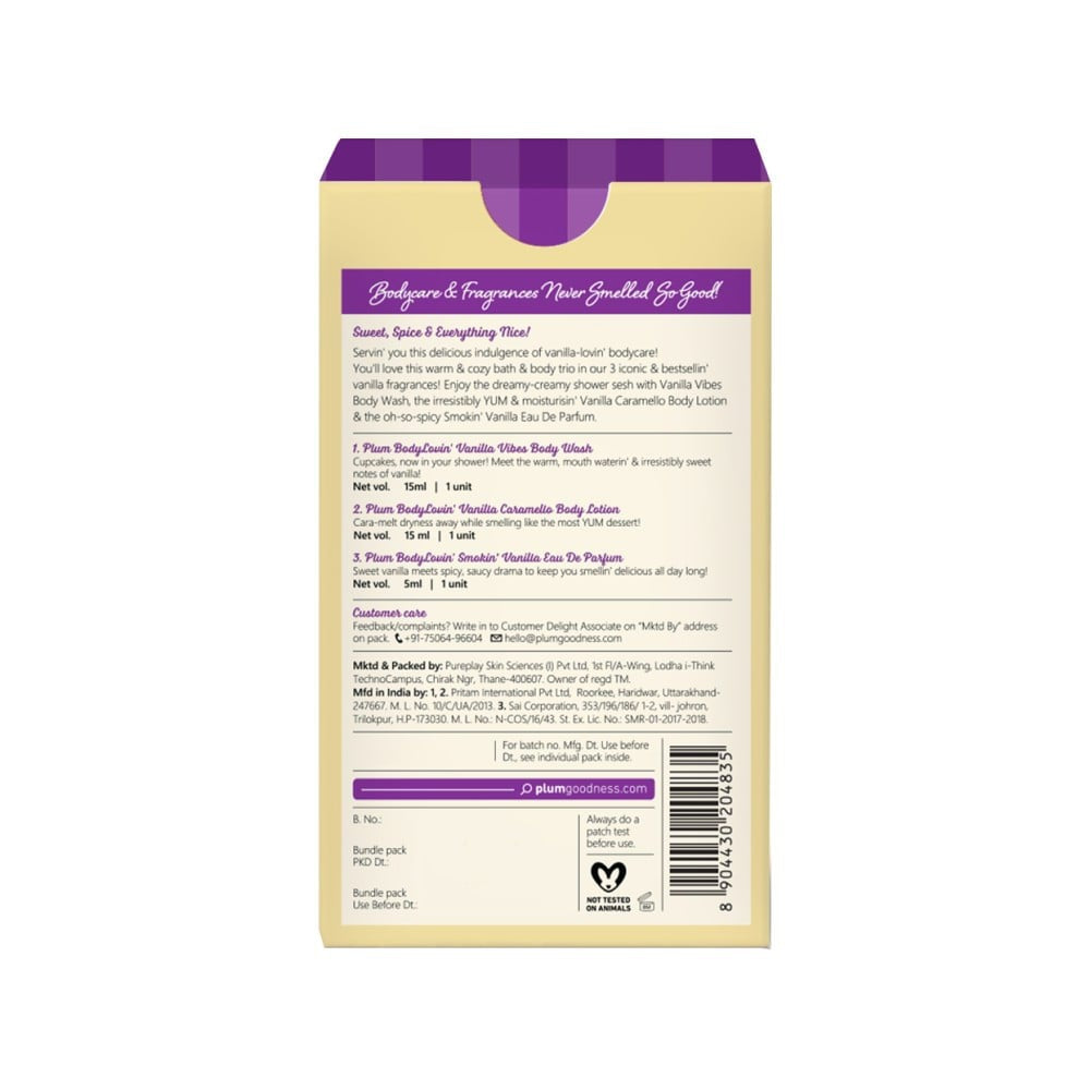 Plum BodyLovin' Oh So Vanilla! Trio Travel Kit : 1 pack (3 pieces)