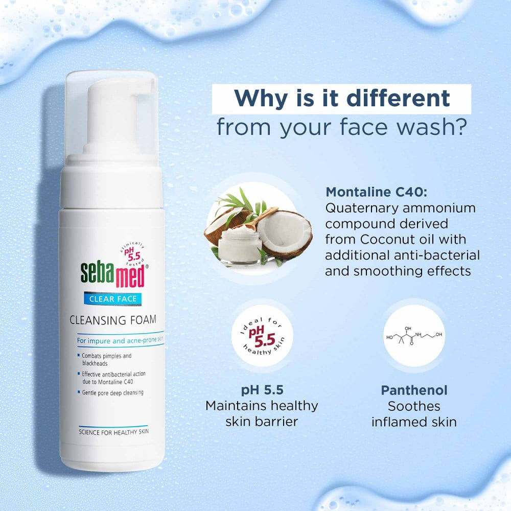 Sebamed Clear Face Cleansing Foam : 150 ml