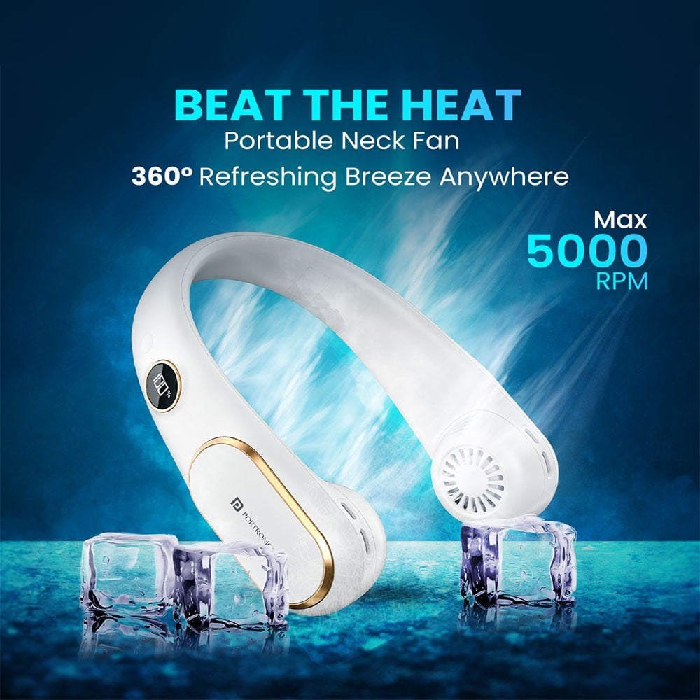 Portronics GoBreeze Portable Fan (White) : 1 unit