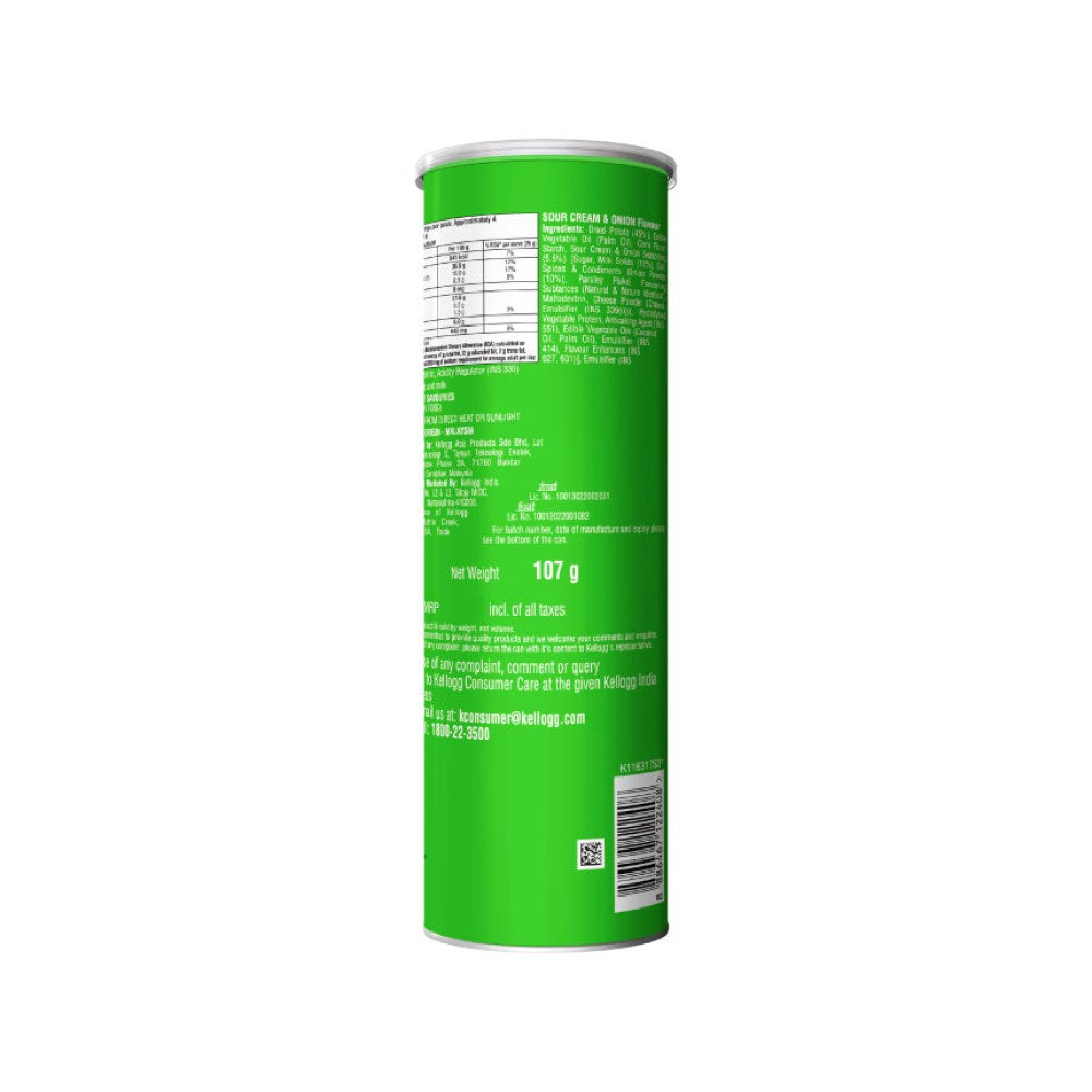 Pringles Sour Cream & Onion Potato Chips - Pack of 2 : 2 x 107 g