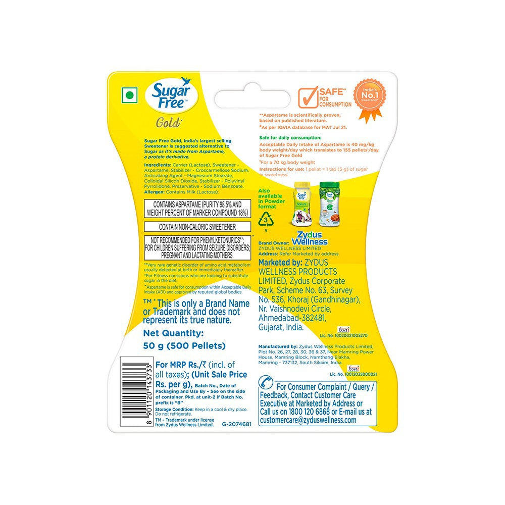 Sugar Free Gold Sweetener : 500 tablets