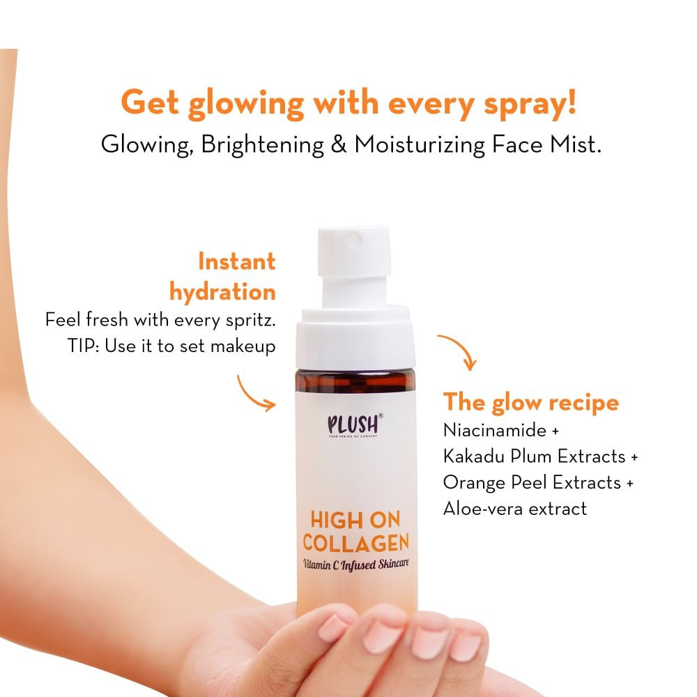 Plush High On Collagen Vitamin C Face Mist : 100 ml