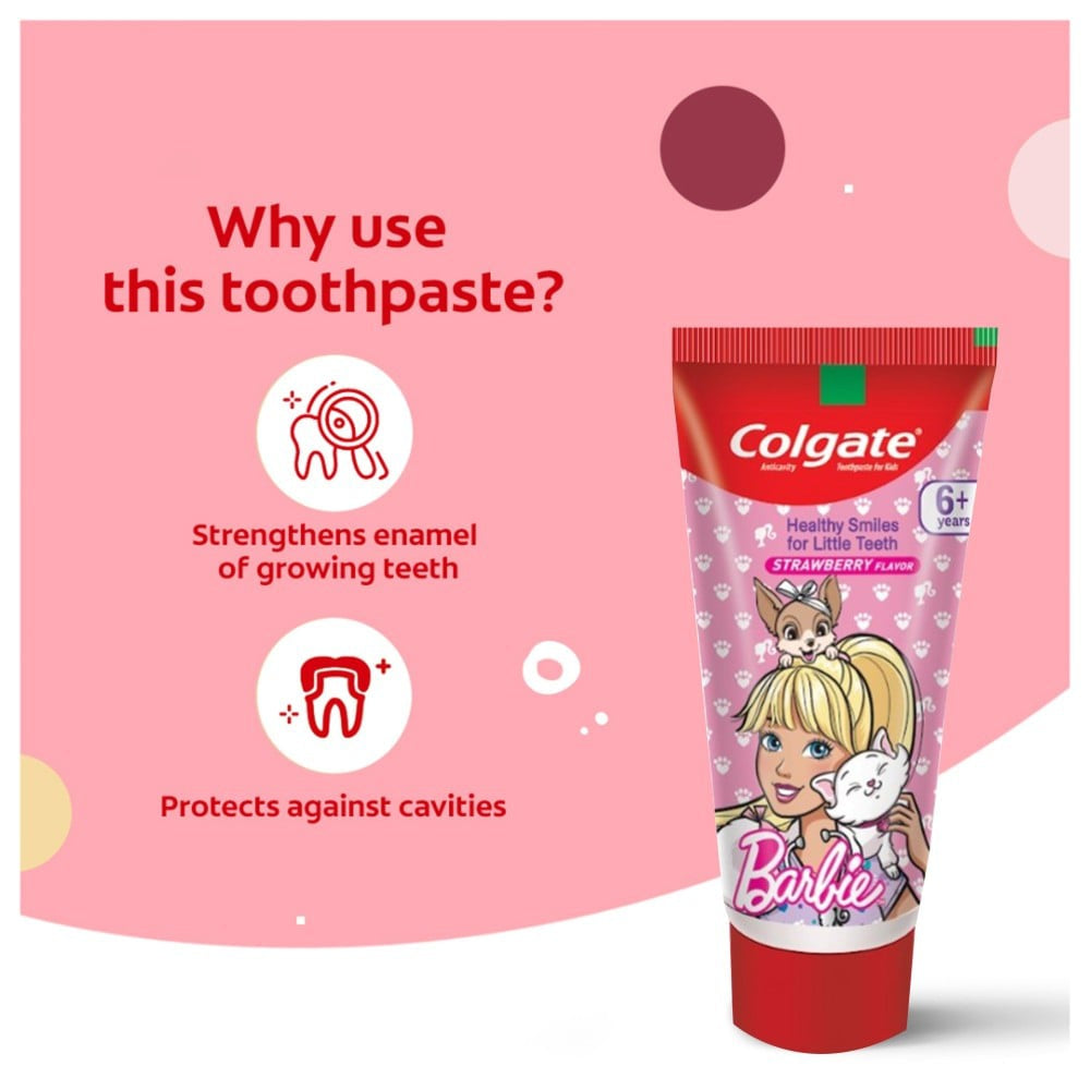 Colgate Barbie Strawberry Baby Toothpaste : 80 g