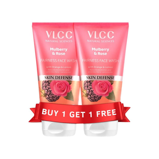 VLCC Mulberry & Rose Fairness Face Wash - Buy 1 Get 1 Free : 2x150 ml