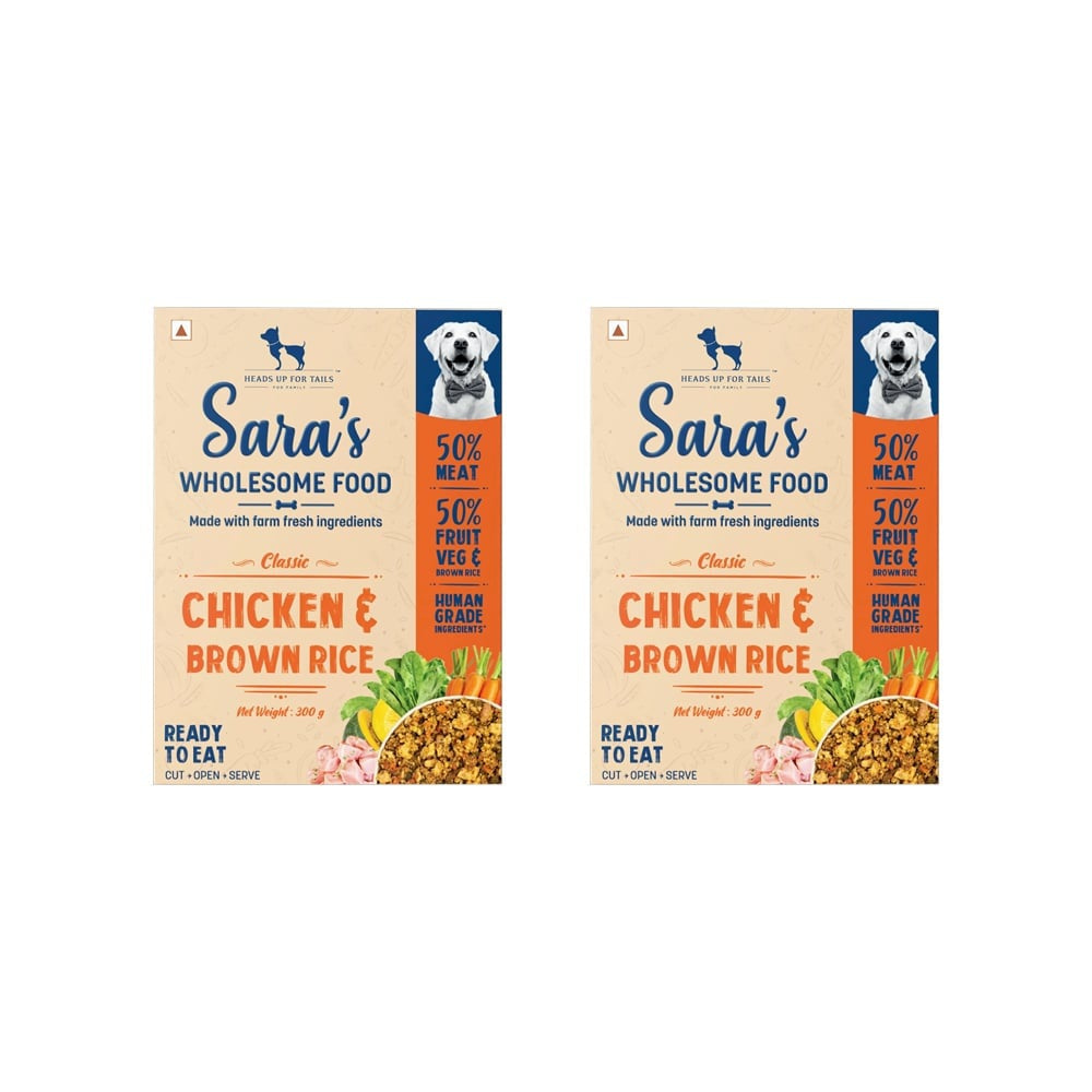 HUFT Sara's Wholesome Dog Food - Chicken & Brown Rice - Pack of 2 : 2 x 300 g