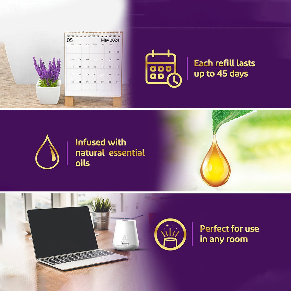 Airwick Essential Automatic Fragrance Mist Diffuser Refill (Relaxing Lavender) - Pack of 3 : 3 x 20 ml
