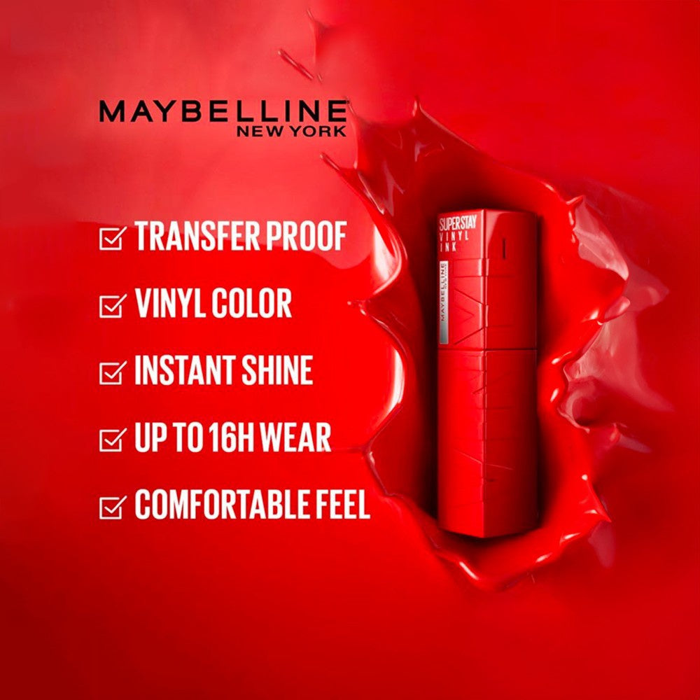 Maybelline New York Superstay Vinyl Ink Liquid Lipstick (Red Hot) : 4.2 ml