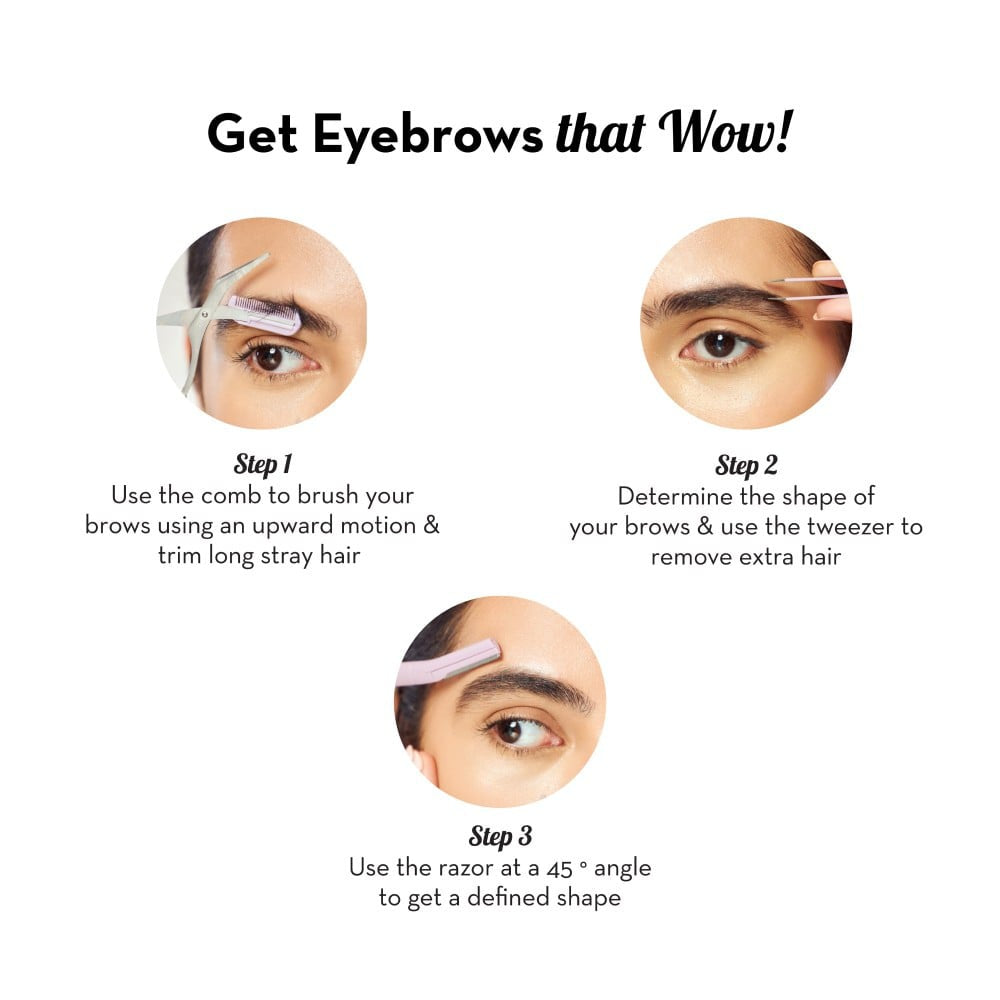 Plush 3-in-1 Eyebrow Grooming Kit : 1 pack