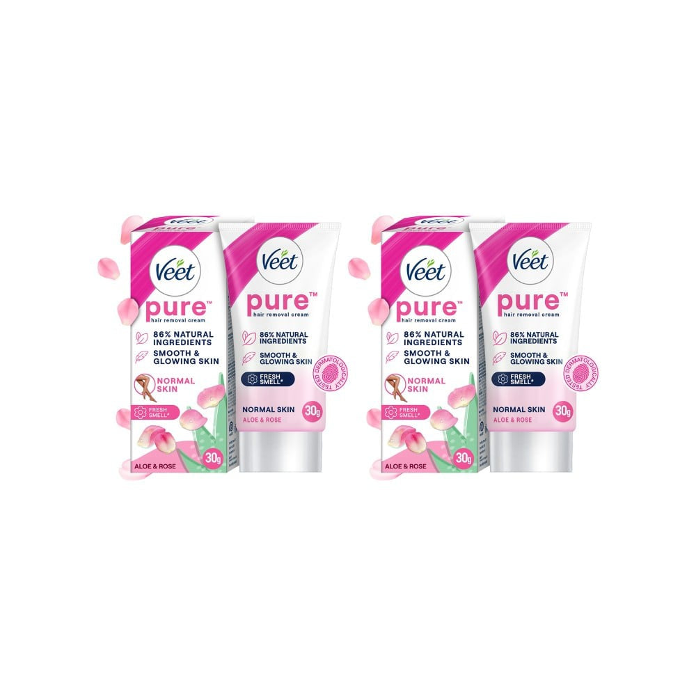 Veet Aloe & Rose Normal Skin Hair Removal Cream - Pack of 3 : 3 x 30 g
