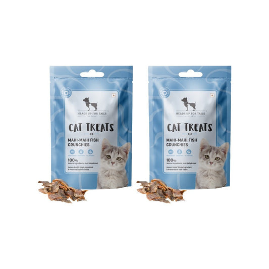 HUFT Mahi Mahi Fish Crunchies Crunchy Cat Treat - Pack of 2 : 2 x 35 g