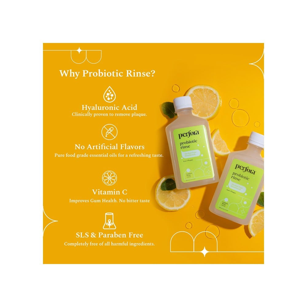 Perfora Probiotic Rinse Alcohol Free Mouthwash - Pack of 2 : 2 x 200 ml