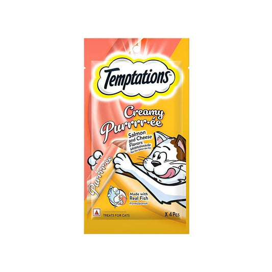 Temptations Purrrr-ee Salmon & Cheese Flavour Creamy Cat Treat : 48 g