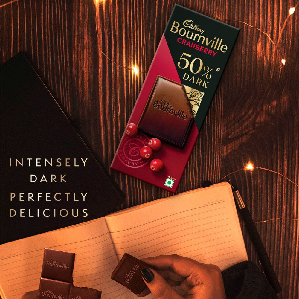 Cadbury Bournville Cranberry Flavoured Chocolate Bar : 80 g
