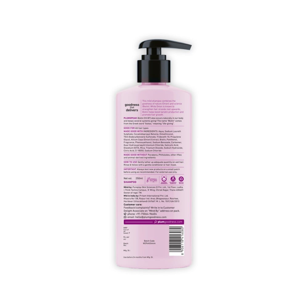 Plum Onion & Biotin Hair Fall Control Shampoo : 250 ml