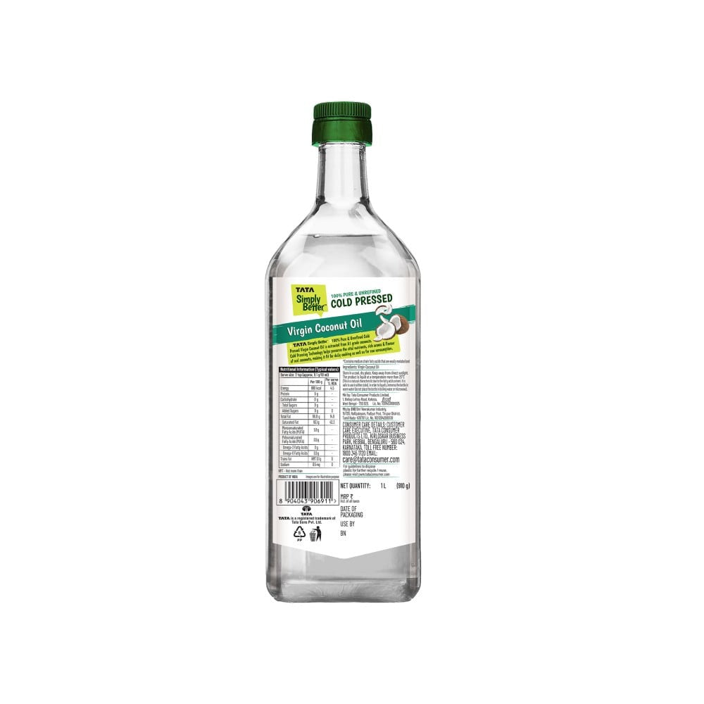 Tata 100% Pure Cold Pressed Virgin Coconut Oil : 1 ltr