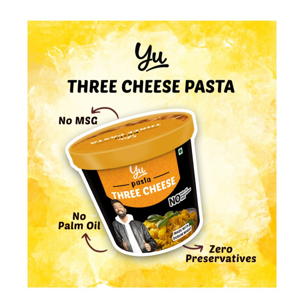 Yu Three Cheese Instant Pasta Cup - Pack of 3 : 3 x 65 g