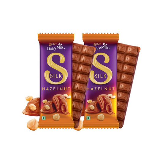 Cadbury Dairy Milk Silk Hazelnut Flavoured Chocolate Bar - Pack of 2 : 2 x 143 g