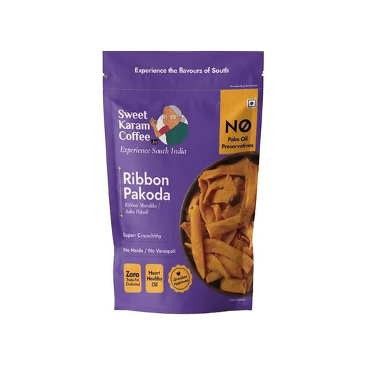 Sweet Karam Coffee Ribbon Pakoda / Murukku Namkeen, - No Palm Oil : 95 g