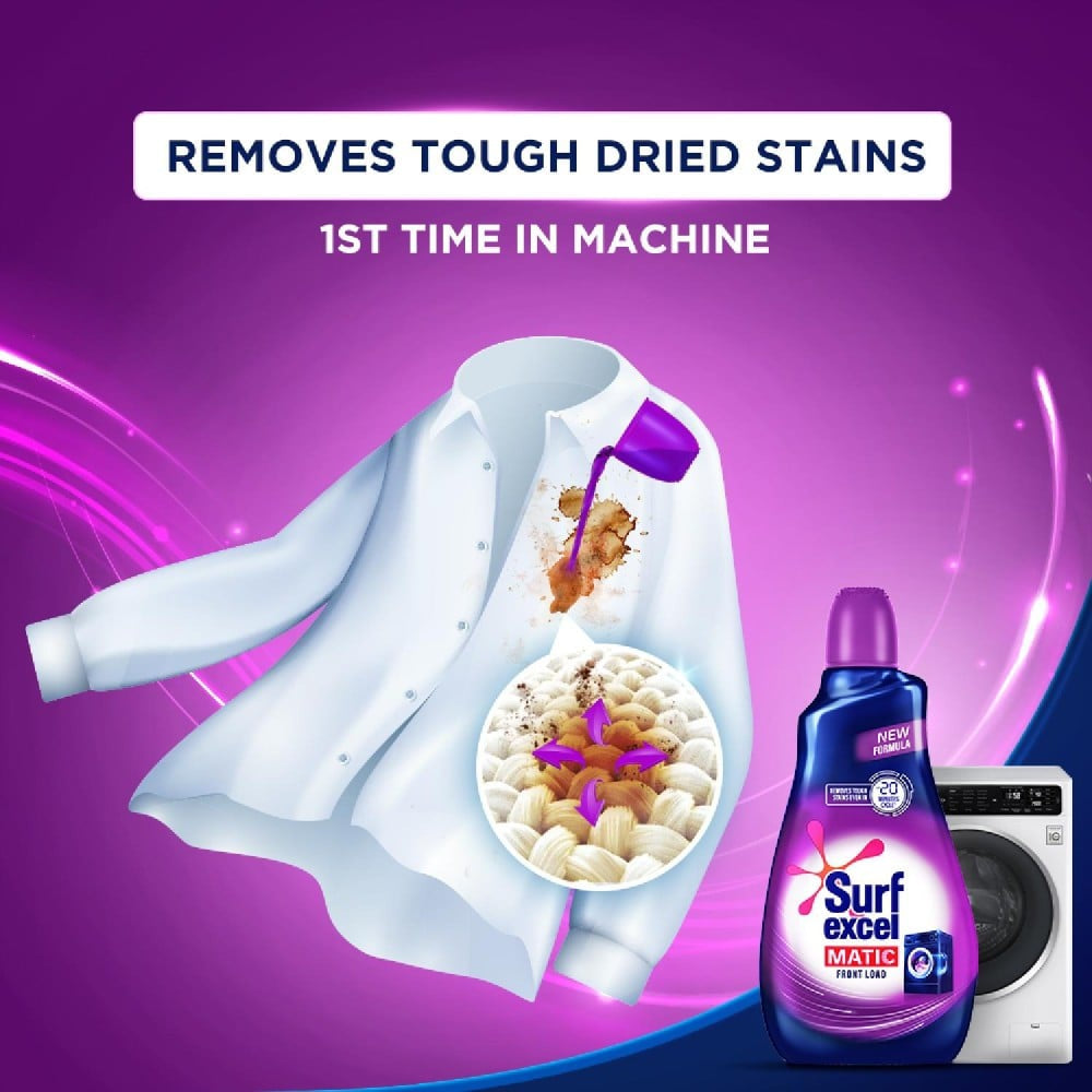 Surf Excel Front Load Liquid Detergent : 4 ltr