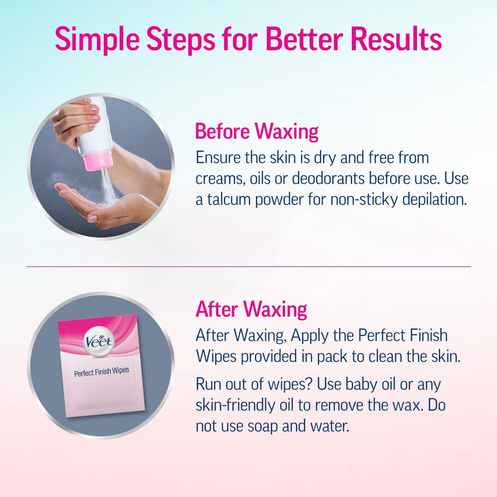 Veet Hair Removal Wax Strips (Normal Skin) - Pack of 2 (2x20 units) : 2 x 1 pack (20 strips)
