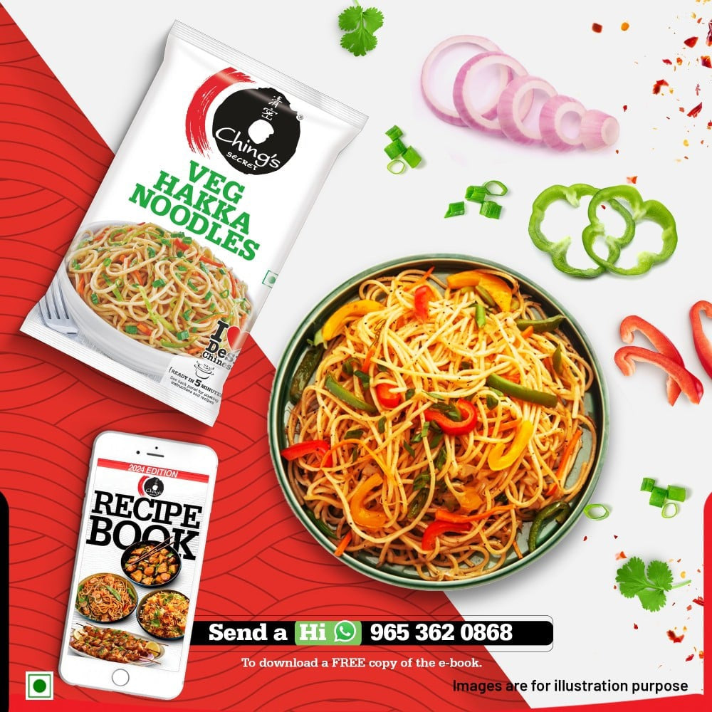 Ching's Secret Veg Hakka Instant Noodles : 560 g