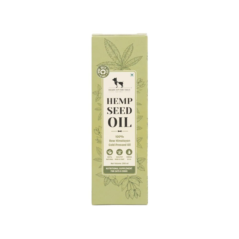 HUFT Multipurpose Hemp Seed Oil For Dog + Food Topper Chicken Liver With Organic Turmeric Dog Treat Combo : 200 ml + 70 g
