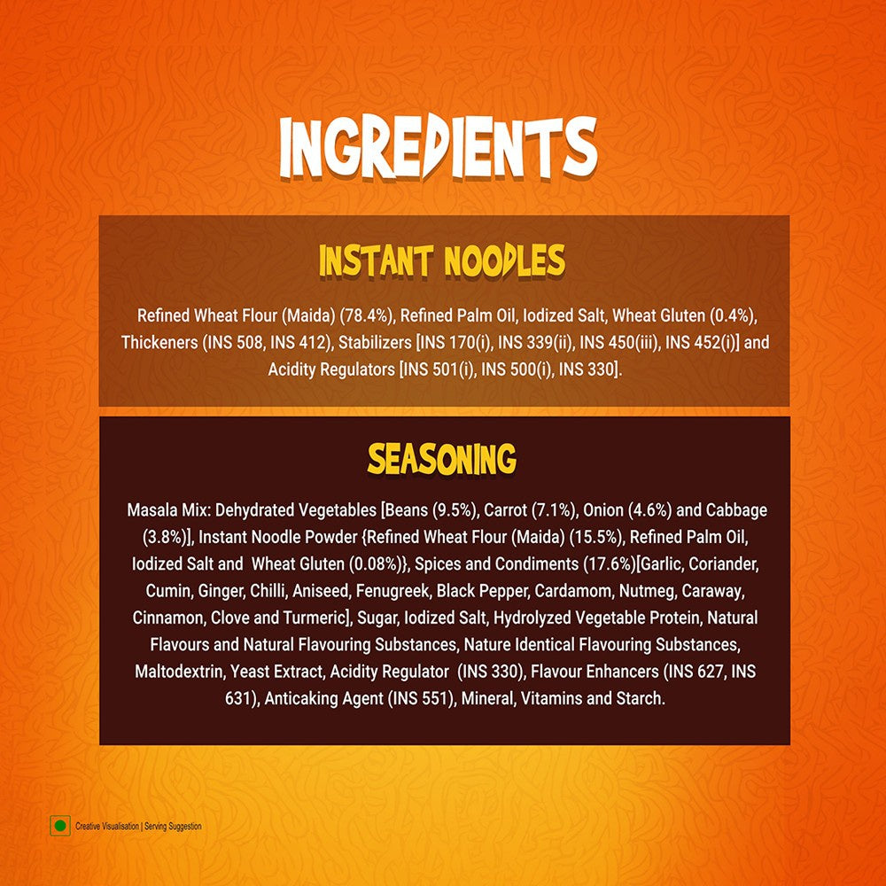 Yippee Magic Masala Instant Instant Noodles with Added Veggies : 360 g