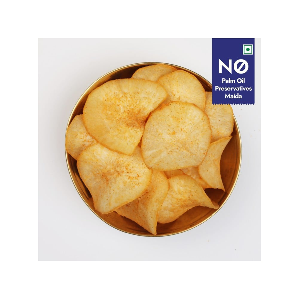 Sweet Karam Coffee Kerala Tapioca Chips - Indian Masala - Pack of 3 : 3 x 65 g