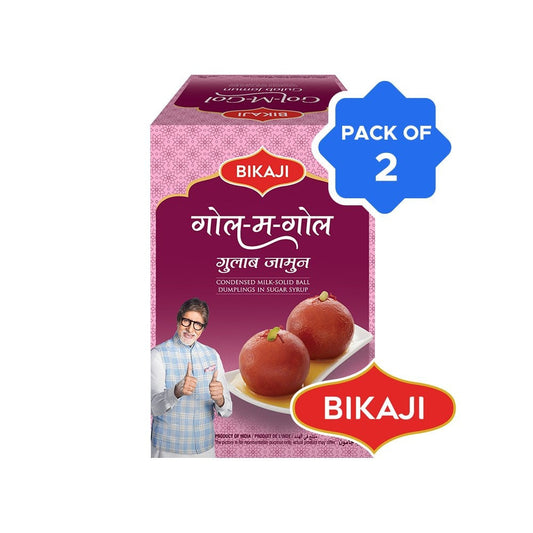 Gol-M-Gol Gulab Jamun by Bikaji - Pack of 2 : 2 x 1.25 kg