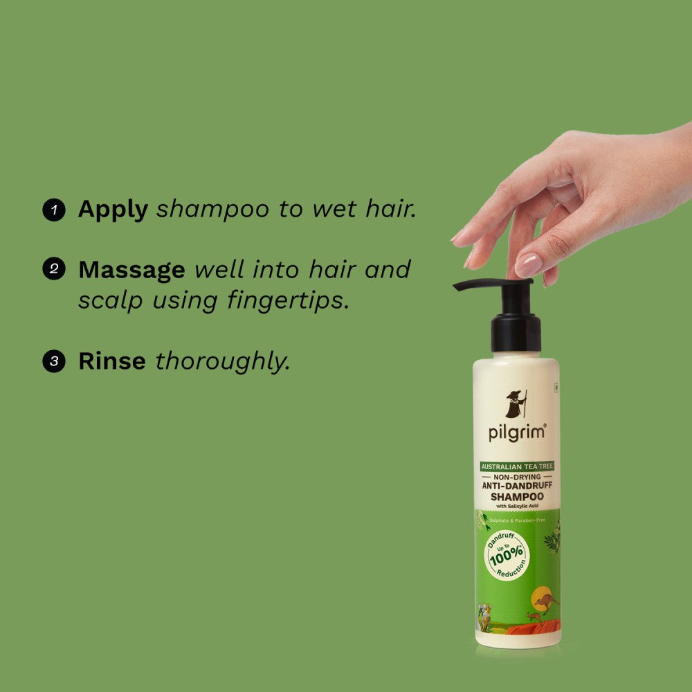 Pilgrim Australian Tea Tree Non-Drying Anti-Dandruff Shampoo - Pack of 2 : 2 x 200 ml