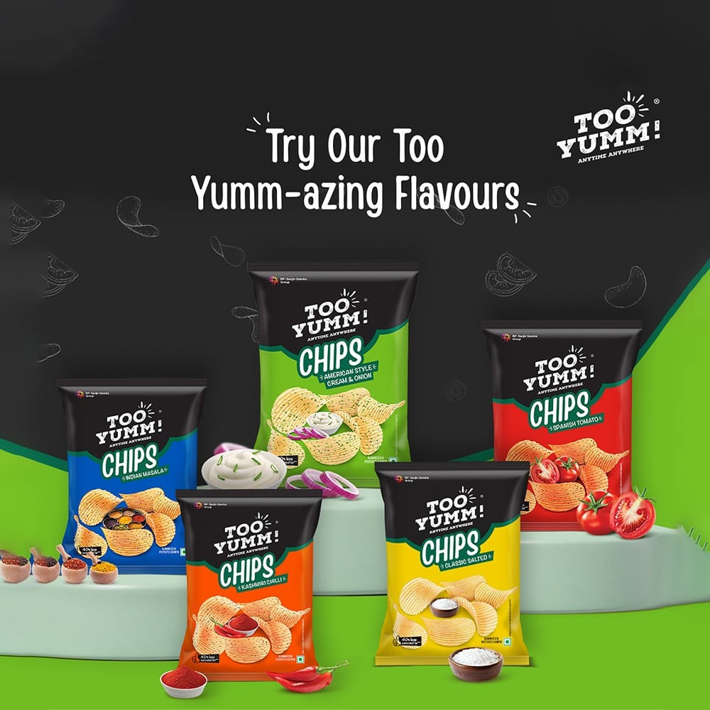 Too Yumm American Style Cream & Onion Potato Chips : 84 g