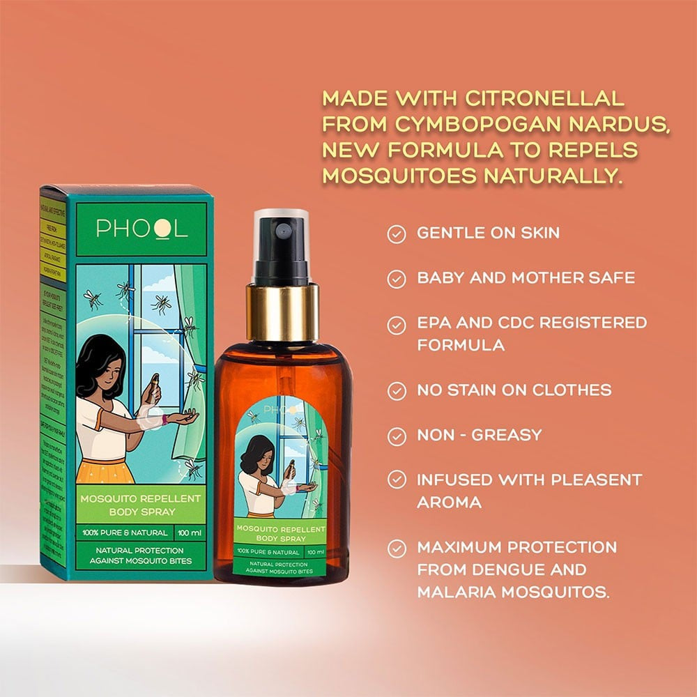 Phool Body Mosquito Repellent Spray : 100 ml