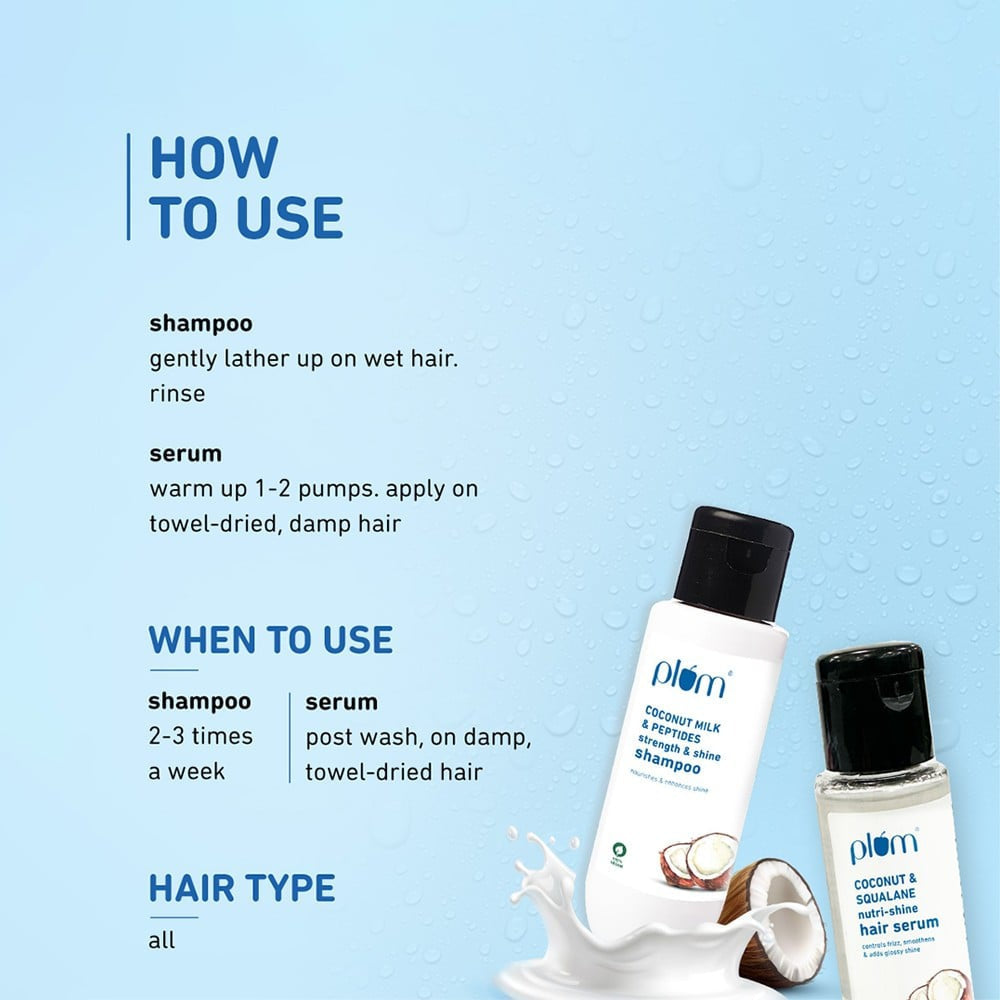 Plum Coconut Soft & Shiny Hair Duo Travel Kit : 1 pack (2 pieces)