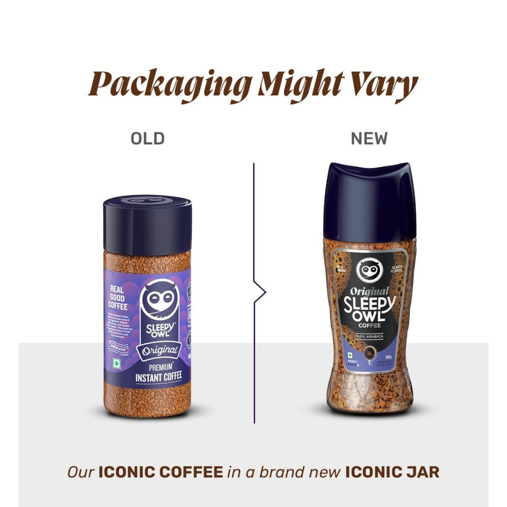 Sleepy Owl Original 100% Arabica Instant Coffee - Pack of 3 : 3 x 100 g
