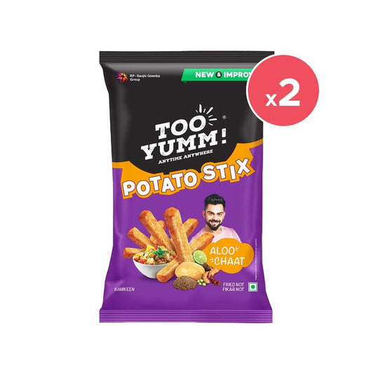 Too Yumm Baked Potato Stix Aloo Chaat Crisps - Pack of 2 : 2 x 70 g