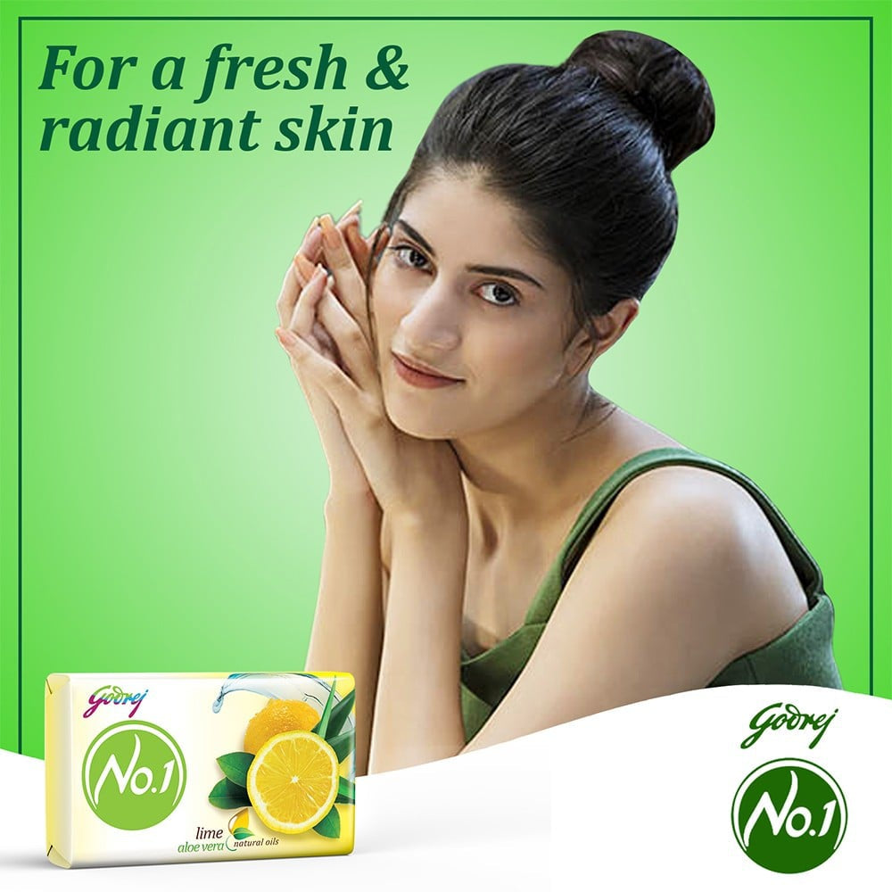 Godrej No.1 Lime & Aloe Vera Soap : 9 x 150 g