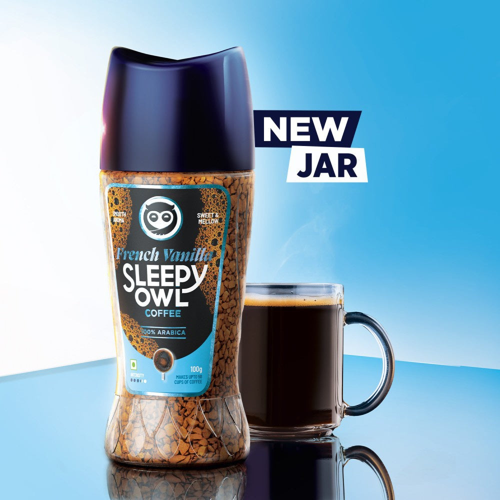 Sleepy Owl French Vanilla 100% Arabica Instant Flavoured Coffee : 100 g