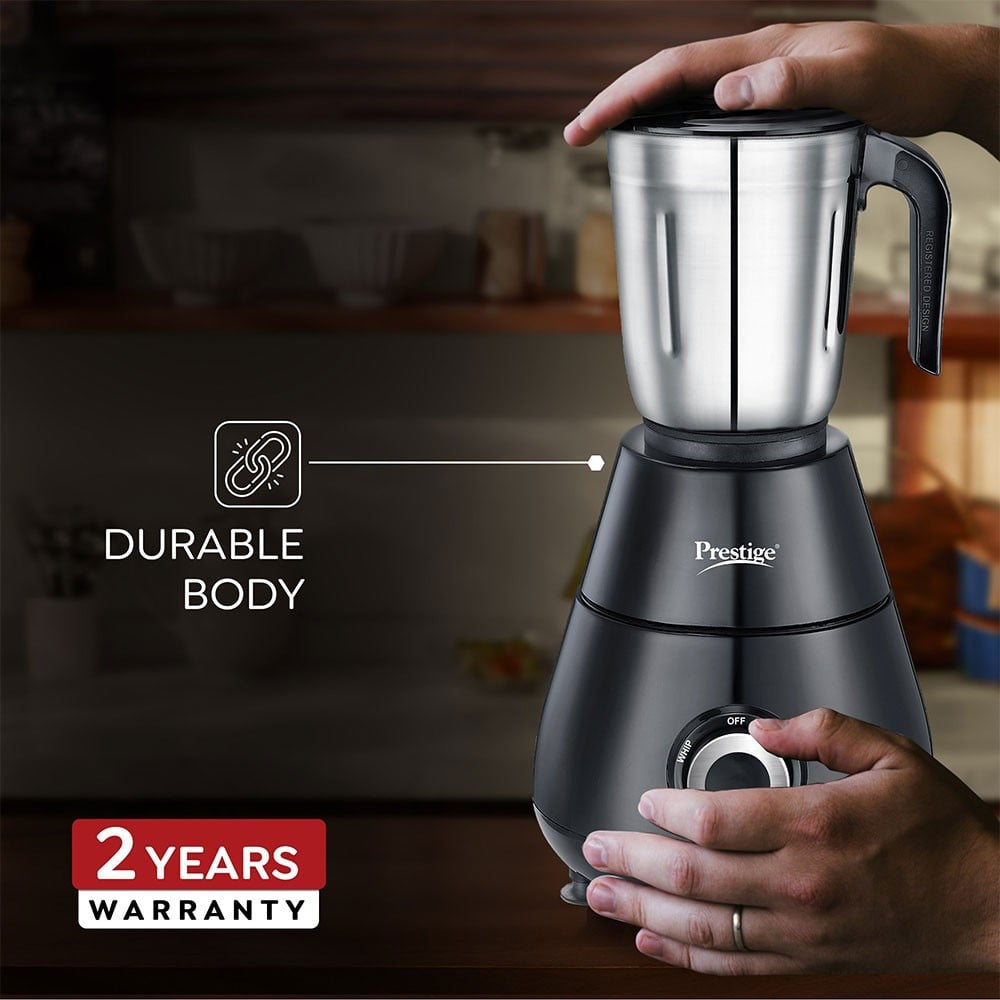 Prestige Apex 3 Jars 500W Mixer Grinder (Black) : 1 unit
