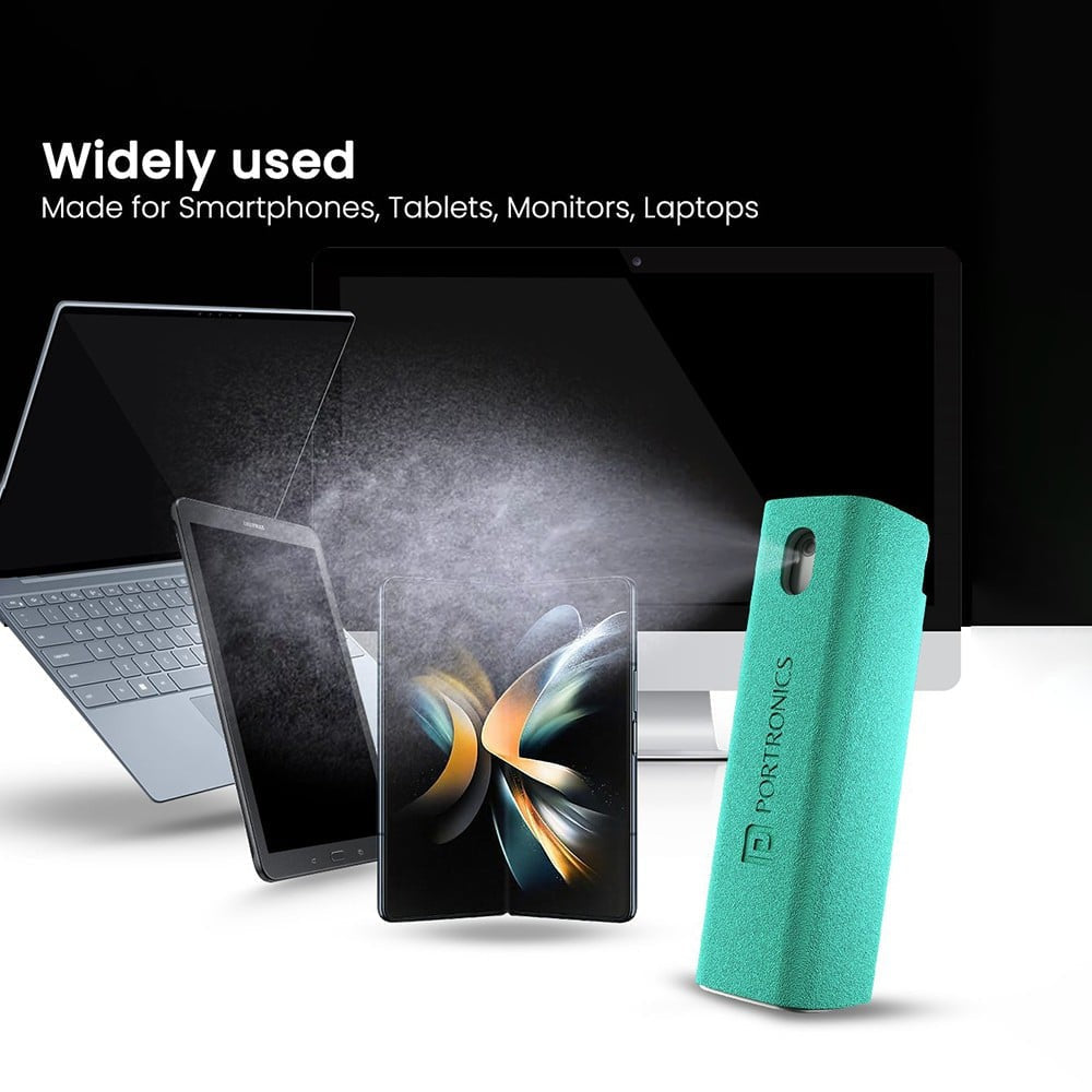 Portronics Swipe 2 Screen Gadget Cleaner (Spray, Green) : 1 unit